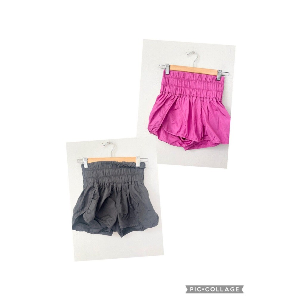 FREE PEOPLE Movement XS LOT of Two The Way Home Shorts Black And Pink